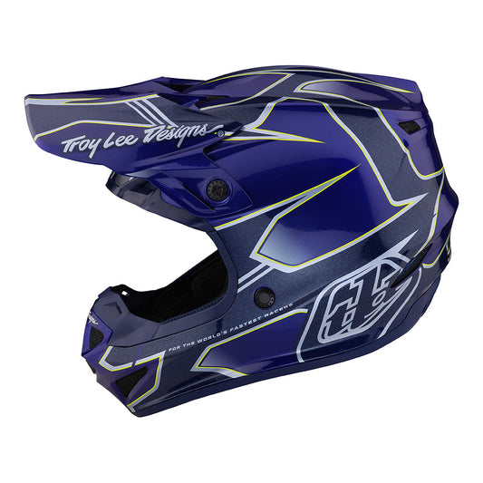 Troy Lee SE4 Polyacrylite Helmet W/MIPS Matrix Blue